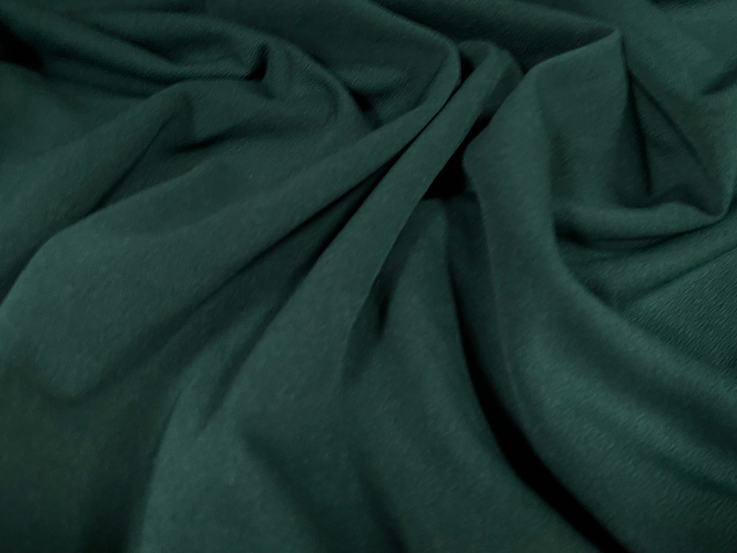 Scuba crepe spandex double jersey fabric, per metre - plain - emerald green