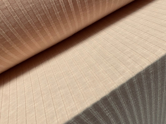 Heavyweight melange stretch rib jersey fabric, per metre - blush marl