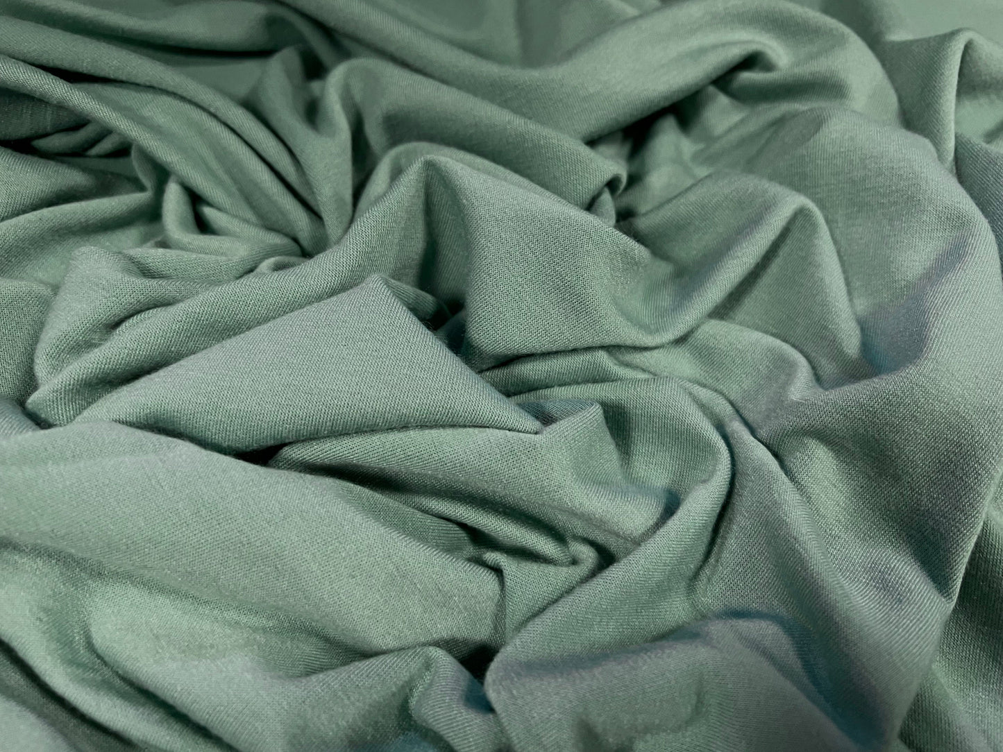 Soft handle loopback jersey fabric, per metre - Plain - mint green