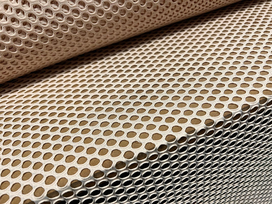 Jumbo Fishnet stretch mesh spandex jersey fabric, per metre - Plain - Nude