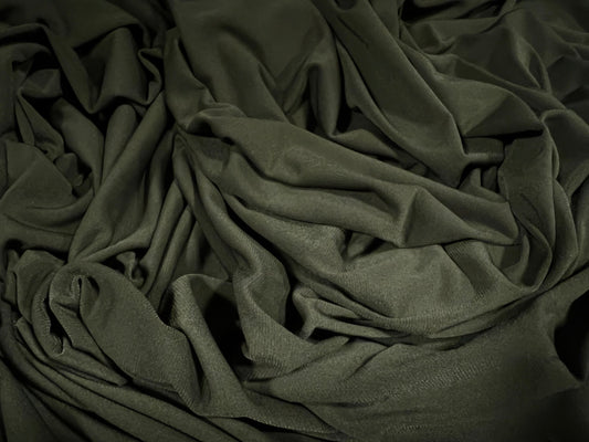 ITY Spandex stretch single Jersey fabric, per metre - Plain - khaki green