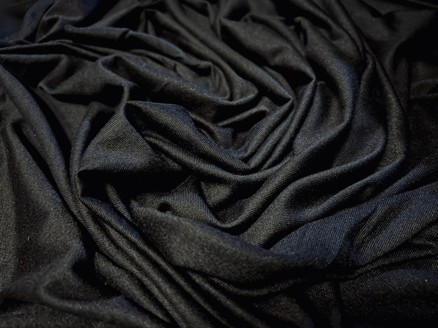 Viscose Spandex stretch single jersey fabric, per metre - 170 cms wide - black