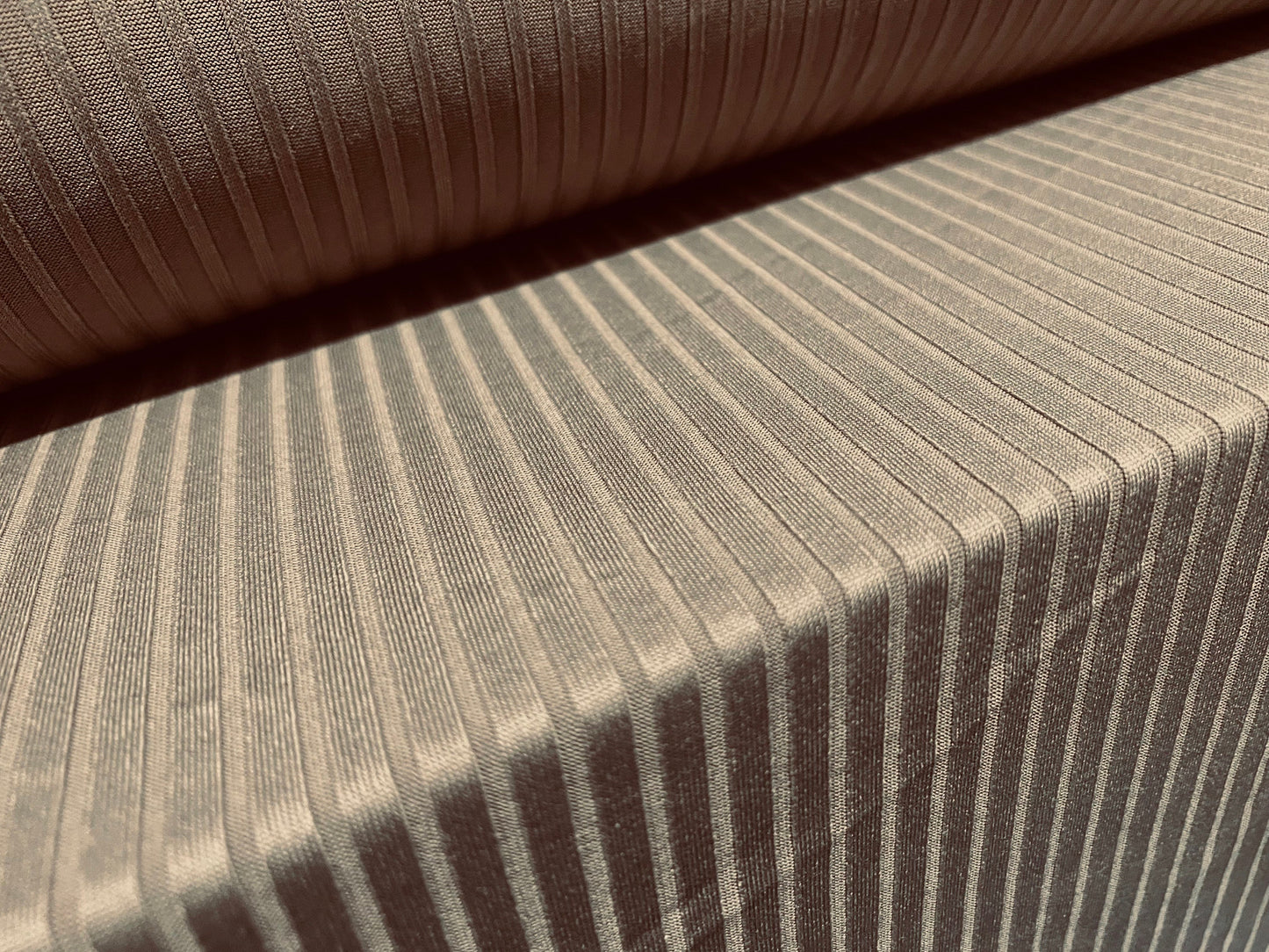 Stretch spandex rib jersey fabric, per metre - oatmeal
