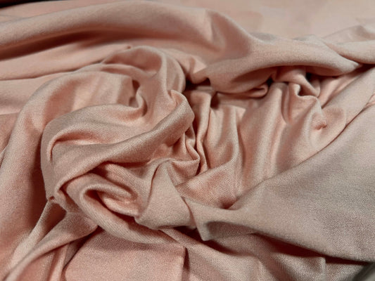 Viscose spandex stretch single jersey fabric, per metre - 66 inches wide - plain - rose