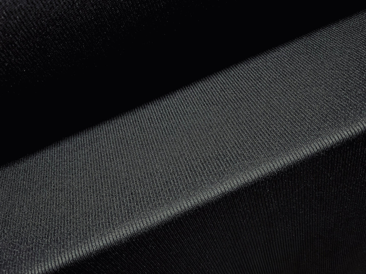 Heavyweight ribbed jersey fabric, per metre - plain - black