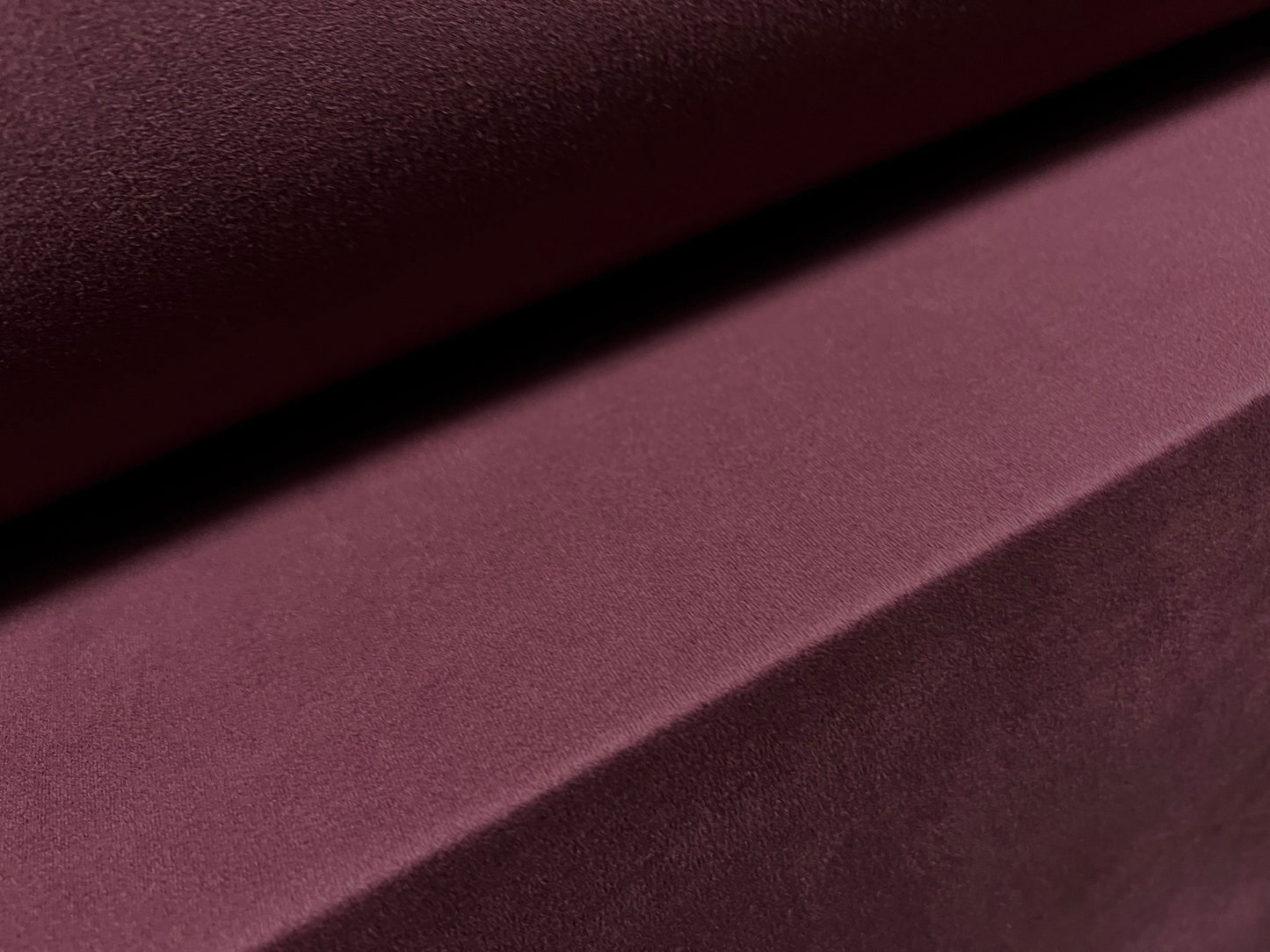 Suedette spandex stretch jersey fabric, per metre - plain - berry