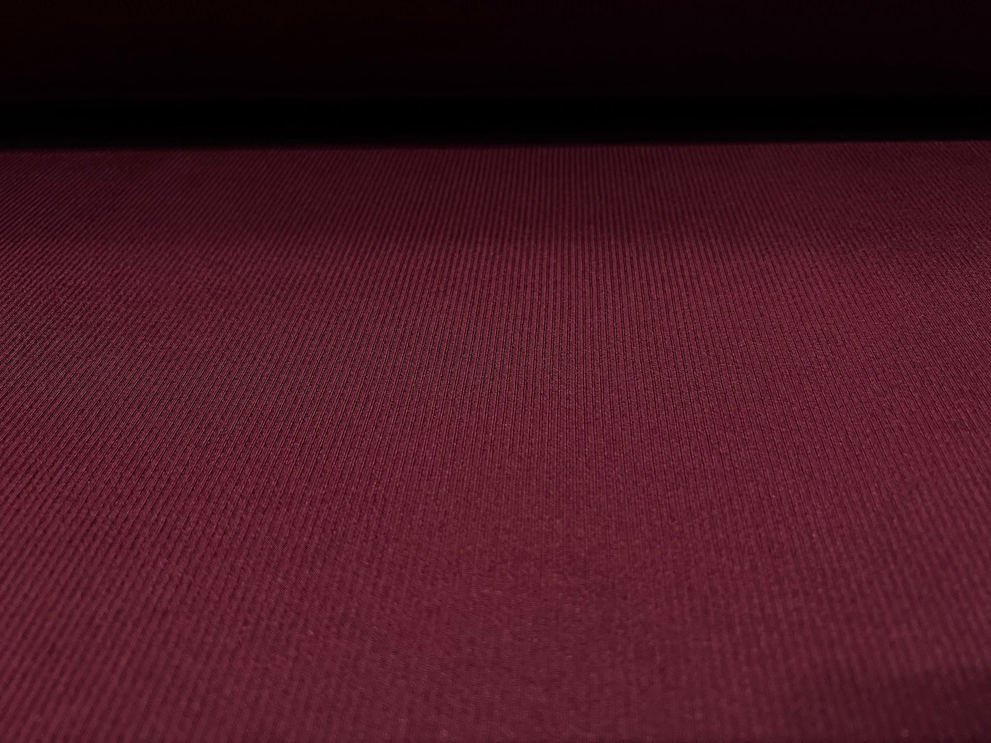 Stretch spandex rib jersey knit dress fabric, per metre - Plain - Wine