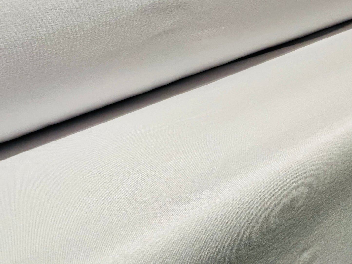 Cotton spandex stretch single jersey fabric, per metre - plain -  white