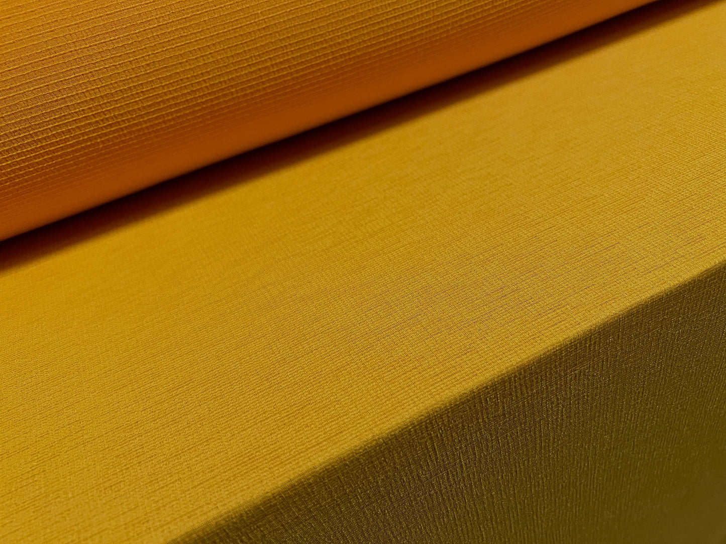 Vienna crepe dress fabric with spandex, per metre - plain - saffron gold