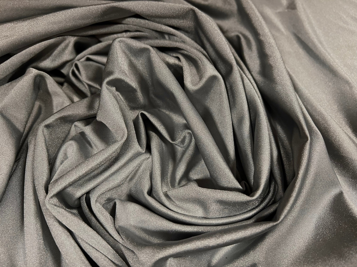 Swimwear stretch spandex jersey fabric, per metre - plain - grey