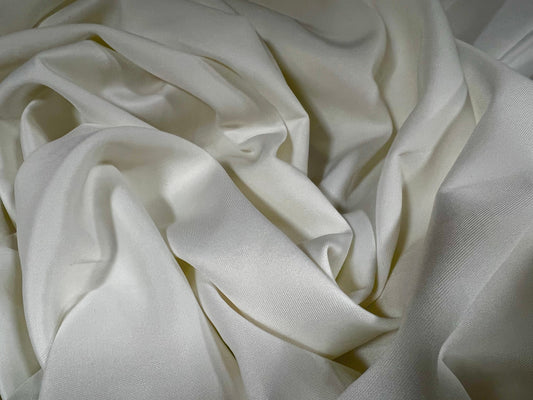 Sponge scuba neoprene style spandex double jersey fabric, per metre - plain - ivory