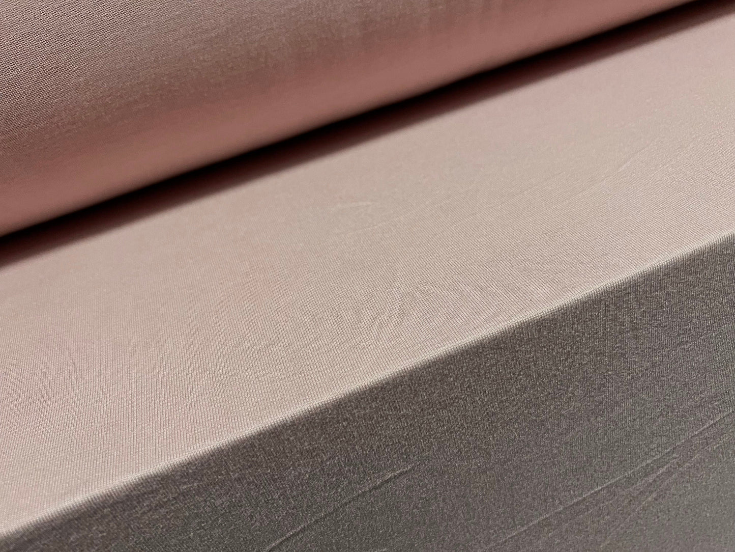 Viscose spandex stretch single jersey fabric, per metre - 66 inches wide - plain - light rose