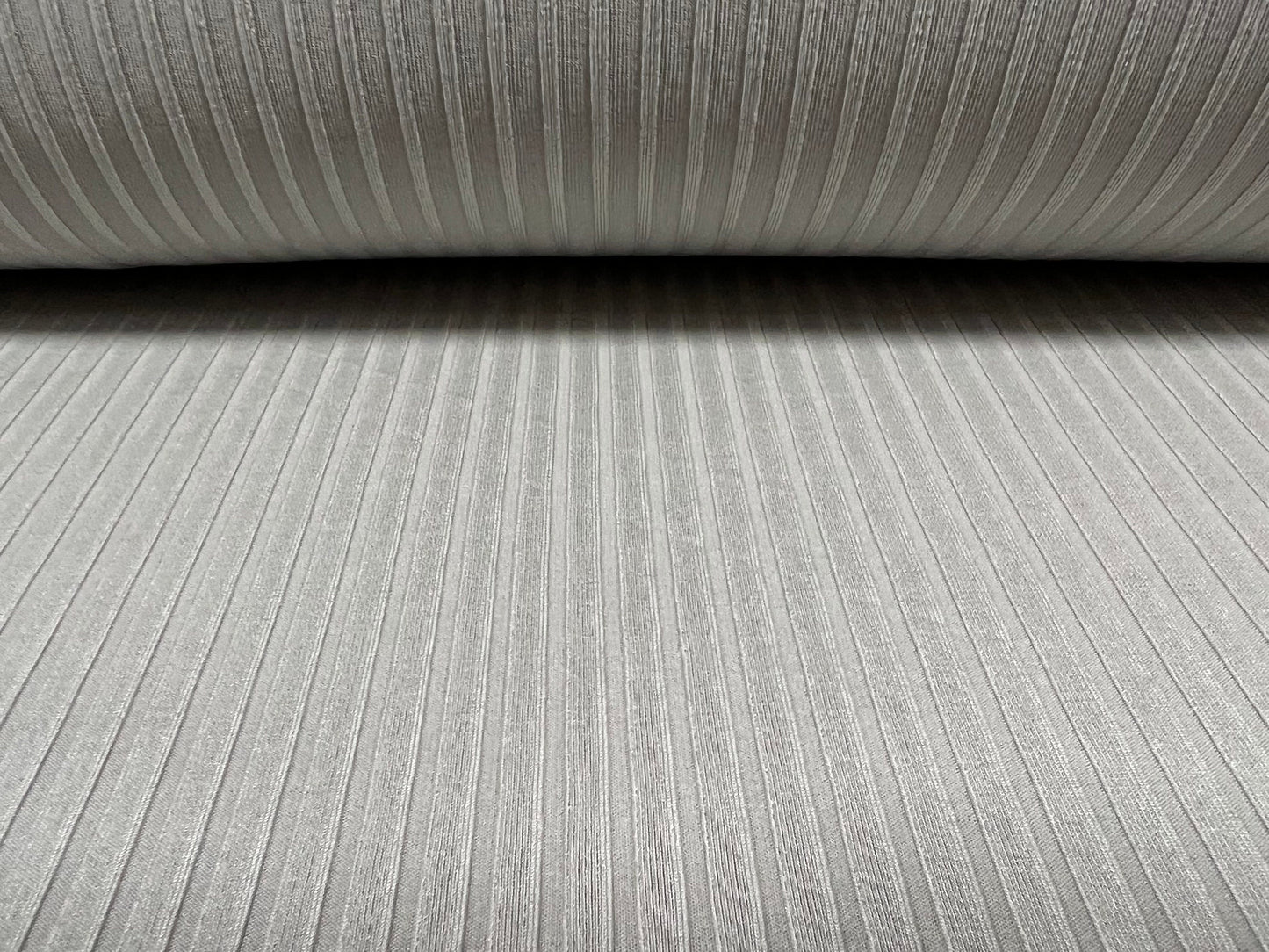 Stretch spandex rib jersey fabric, per metre - plain - light grey