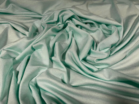 Viscose spandex stretch single jersey fabric, per metre - plain - aqua