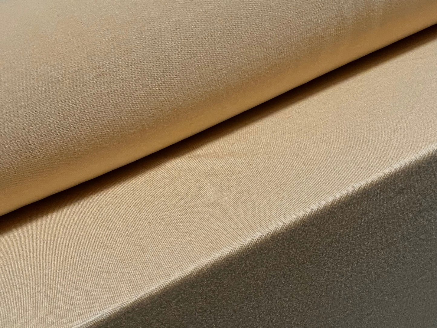 Viscose Spandex stretch single jersey fabric, per metre - plain -  peanut