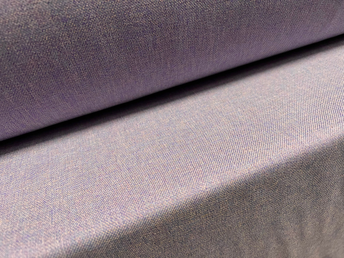 Linen look woven melange trouser skirt fabric, per metre - lilac & pink