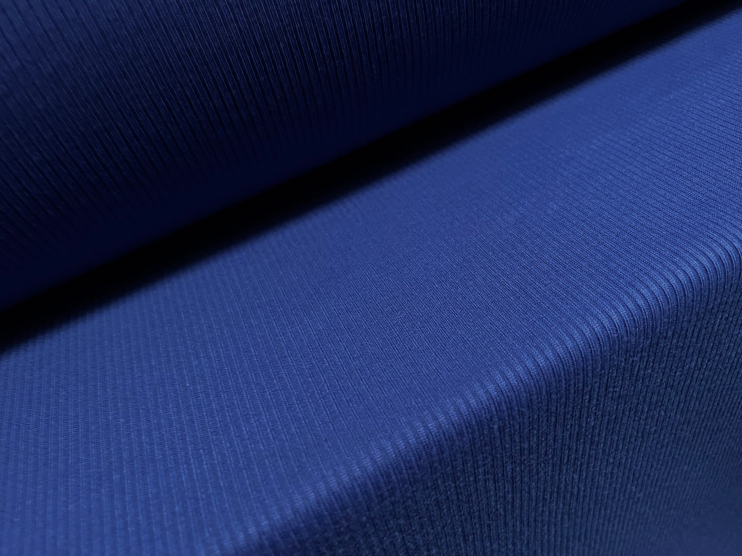 Soft handle ribbed jersey knit fabric, per metre - plain - royal blue