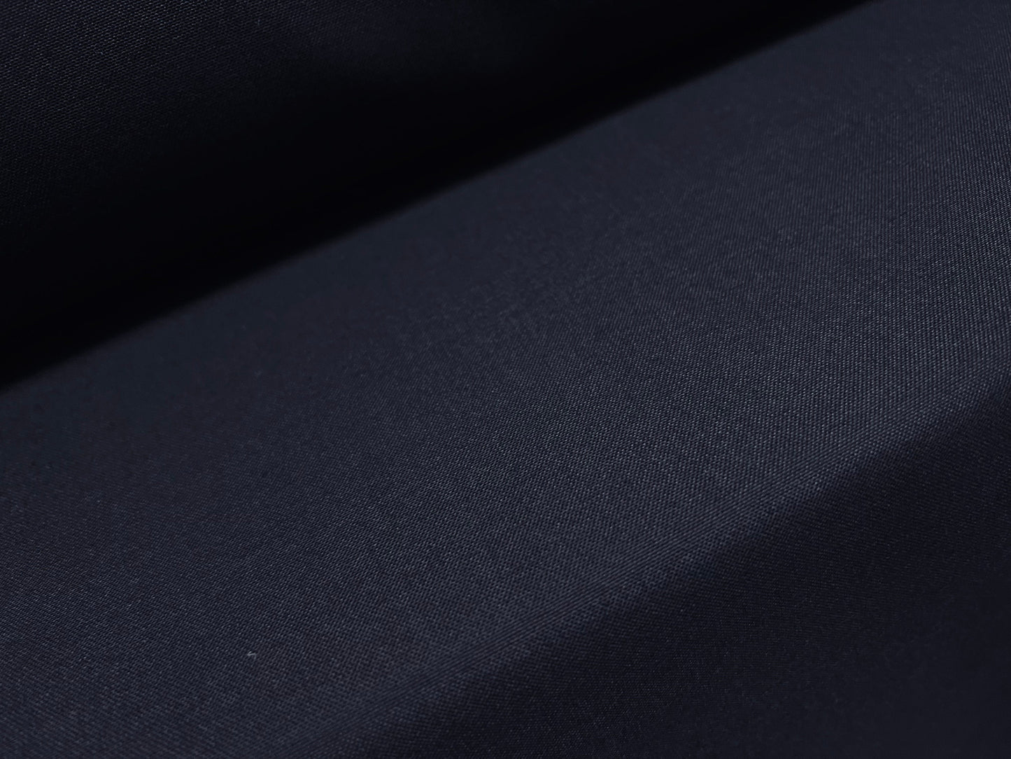 Plain weave gabardine suiting fabric, per metre - navy blue