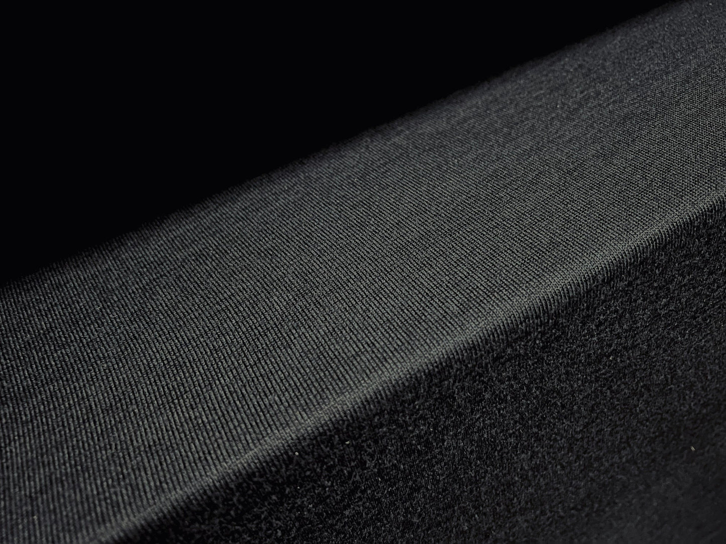 Paris melange knitwear jersey fabric, per metre - plain - black