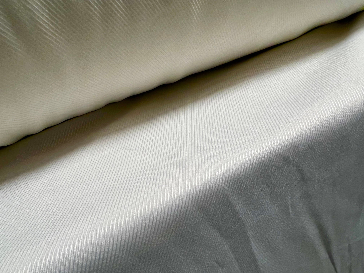 Barcelona twill woven dress fabric with comfort stretch, per metre - plain - ivory