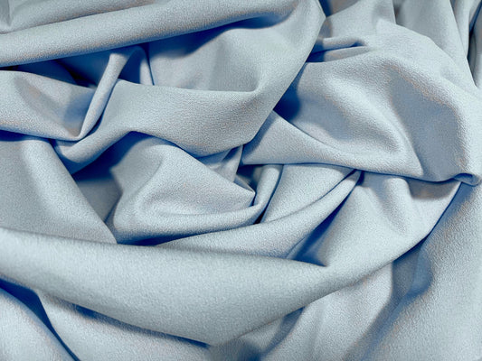 Scuba crepe spandex double jersey fabric, per metre - plain - Sky blue