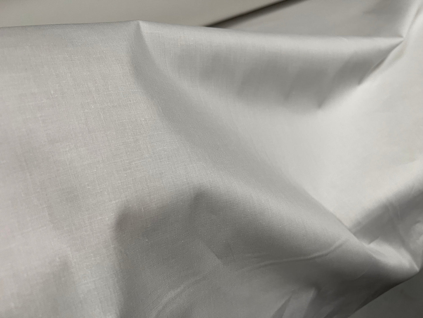 Stretch cotton poplin woven blouse shirt dress fabric, per metre - plain - white