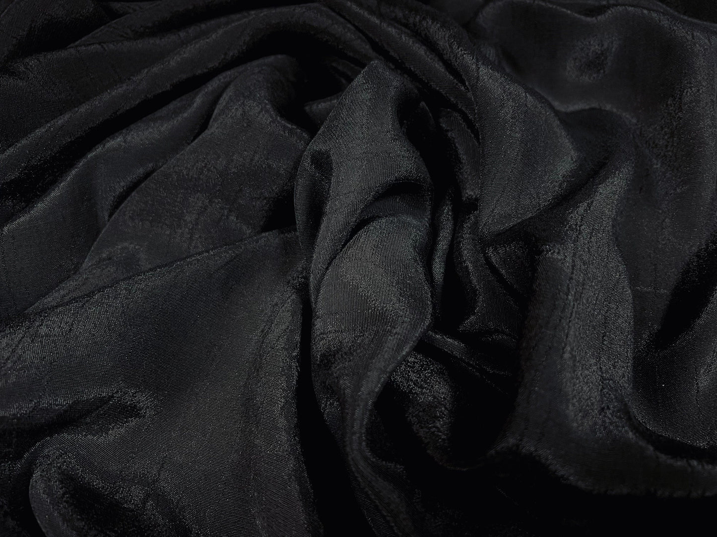 Ghost crepe woven dress fabric, per metre - plain - black