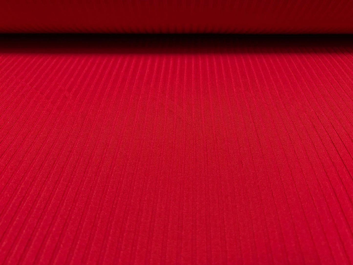 Stretch spandex rib bodycon jersey fabric, per metre - plain - red