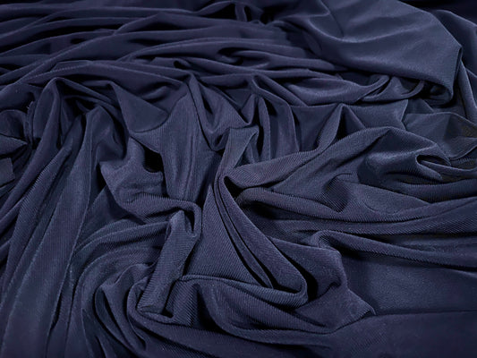 ITY Spandex stretch Jersey fabric, per metre - plain - Navy blue