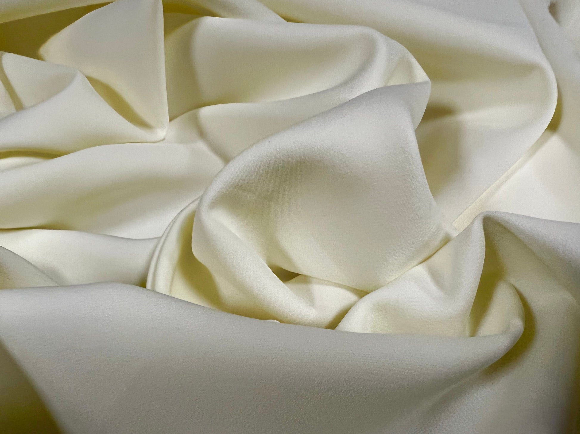 Barcelona smooth stretch woven dress fabric, per metre plain cream