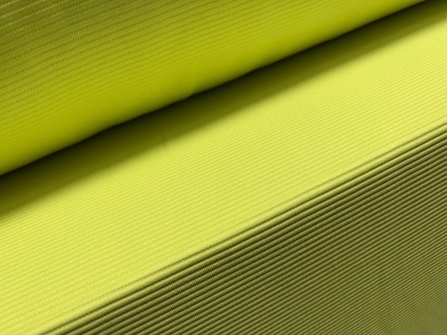 Ottoman rib Stretch jersey fabric , per metre - plain - lime