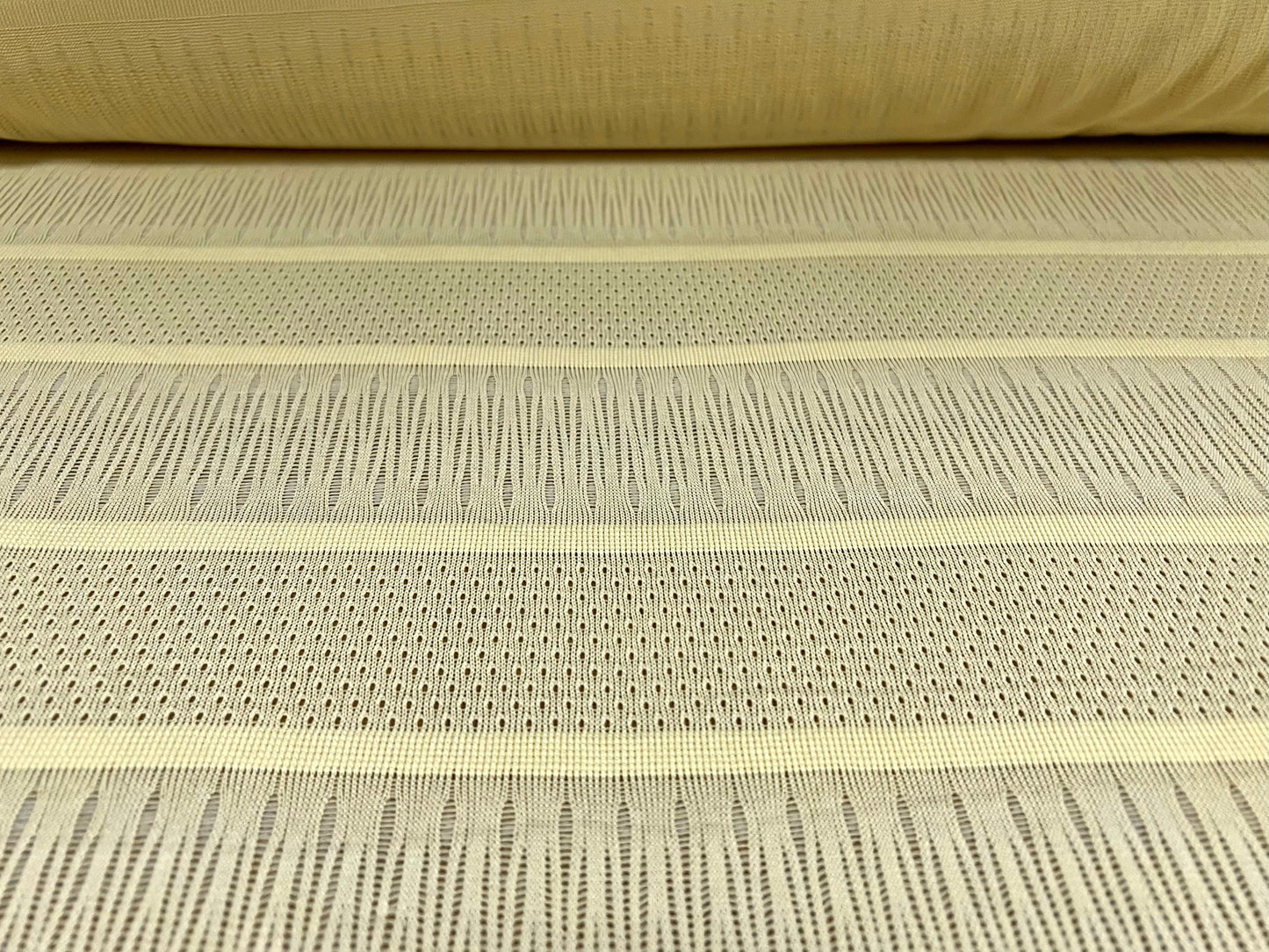 Soft handle jacquard jersey fabric, per metre - pindot & stripe - yellow