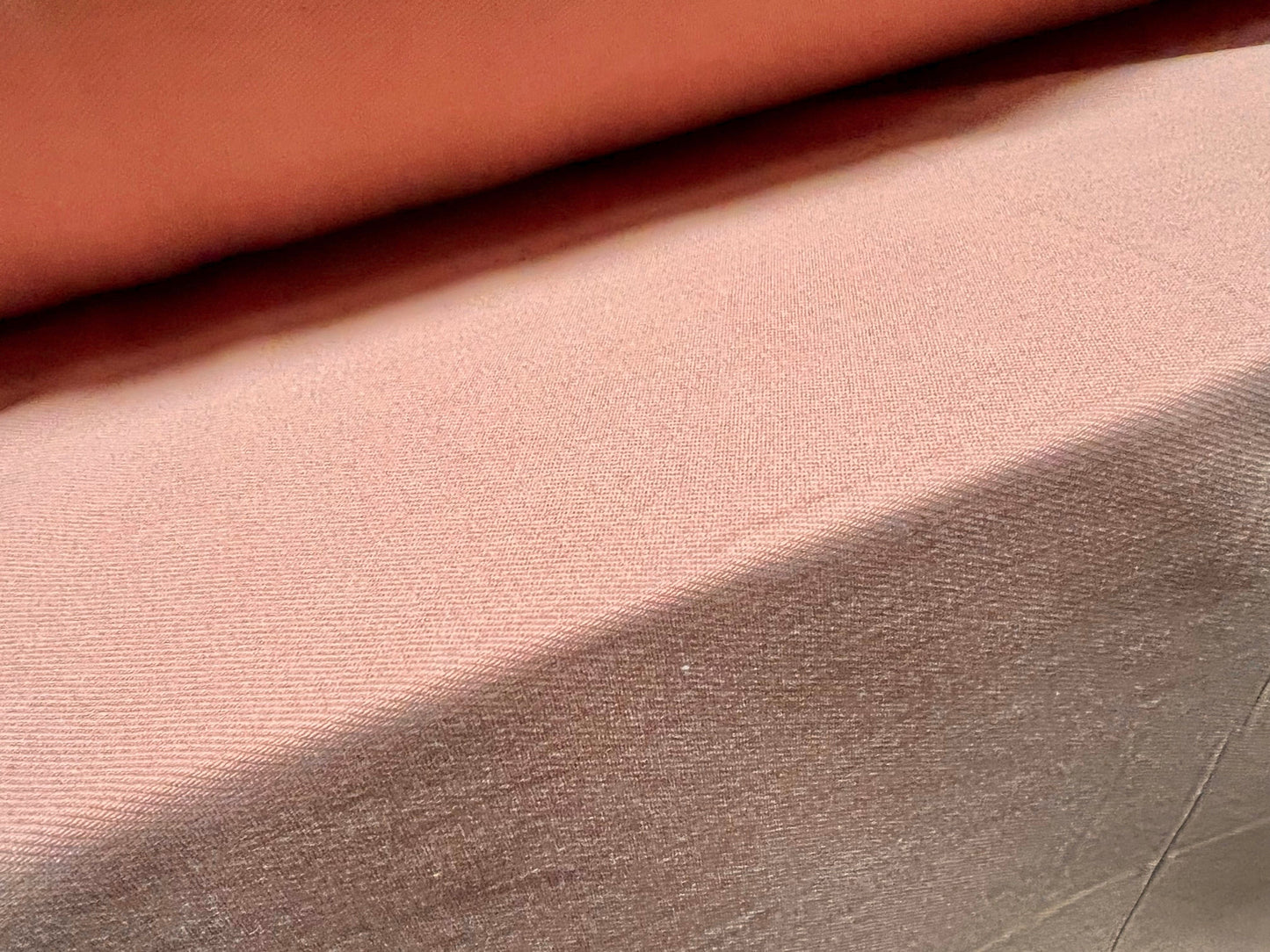 Super soft stretch woven twill fabric, per metre - plain - Salmon pink