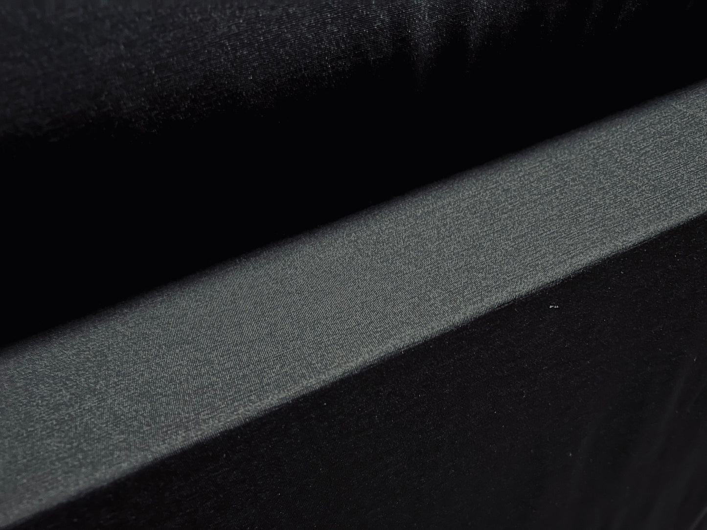 Finely textured stretch spandex single jersey fabric, per metre - plain - black