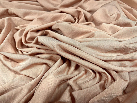 Finely textured stretch spandex single jersey fabric, per metre - plain - nude