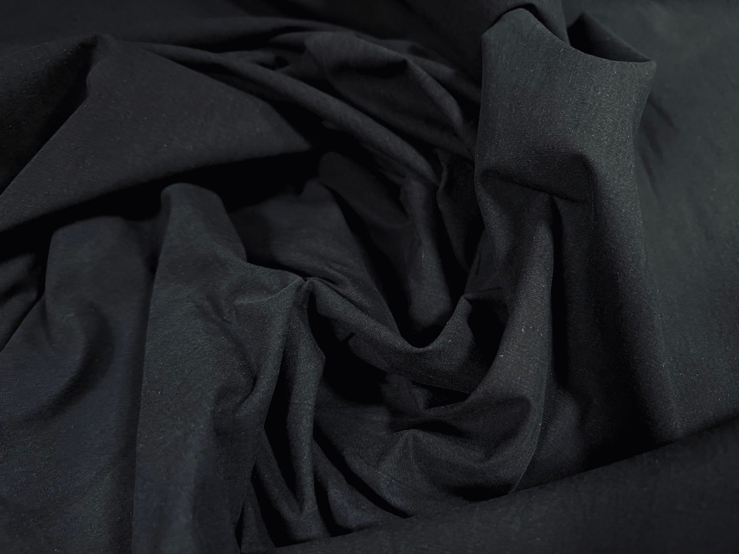 Pure cotton woven dress fabric, per metre - plain - dark charcoal grey