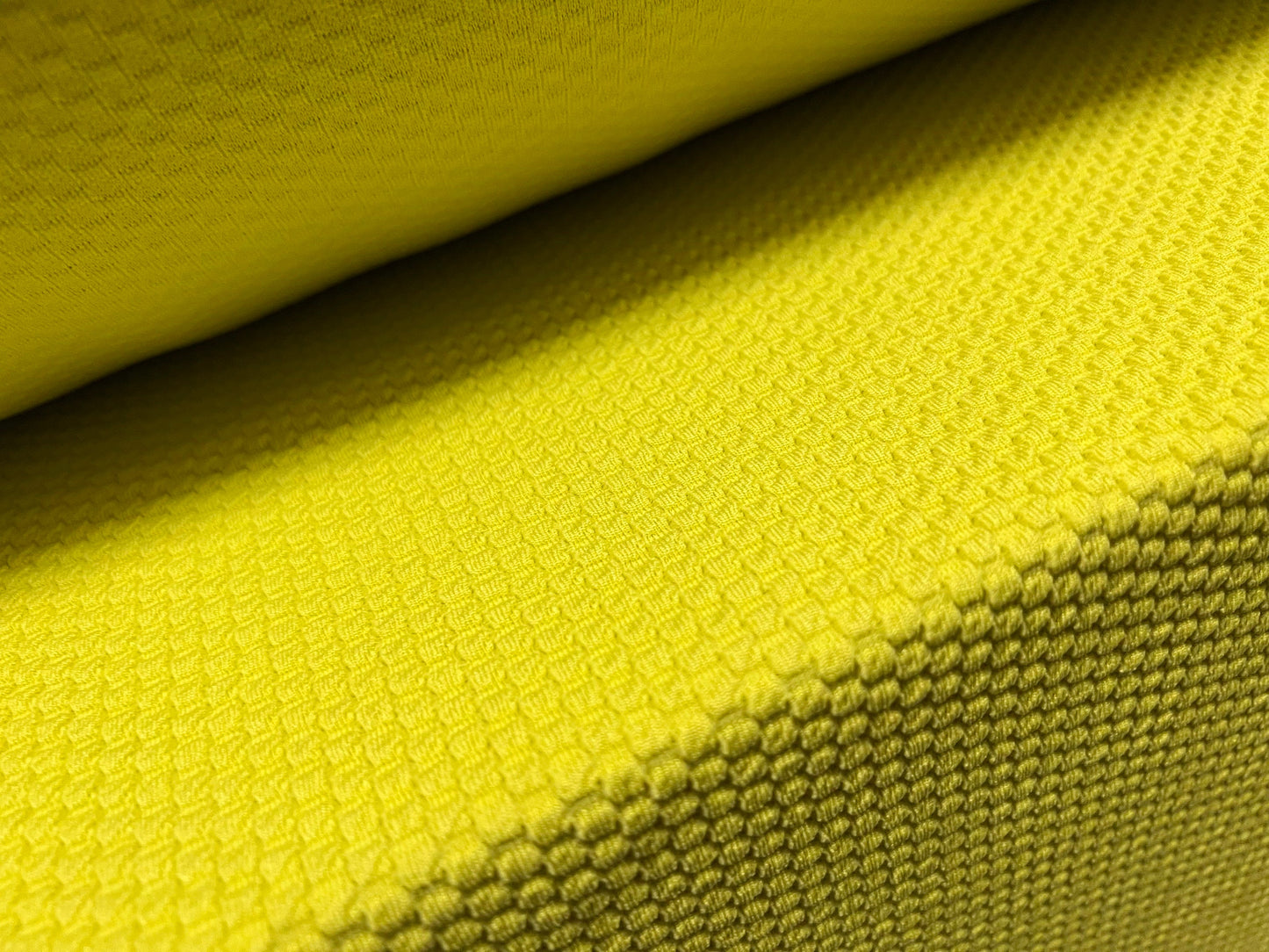 Honeycomb jacquard stretch double jersey fabric, per metre - citrus