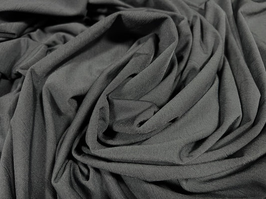 Finely textured stretch spandex single jersey fabric, per metre - plain - grey