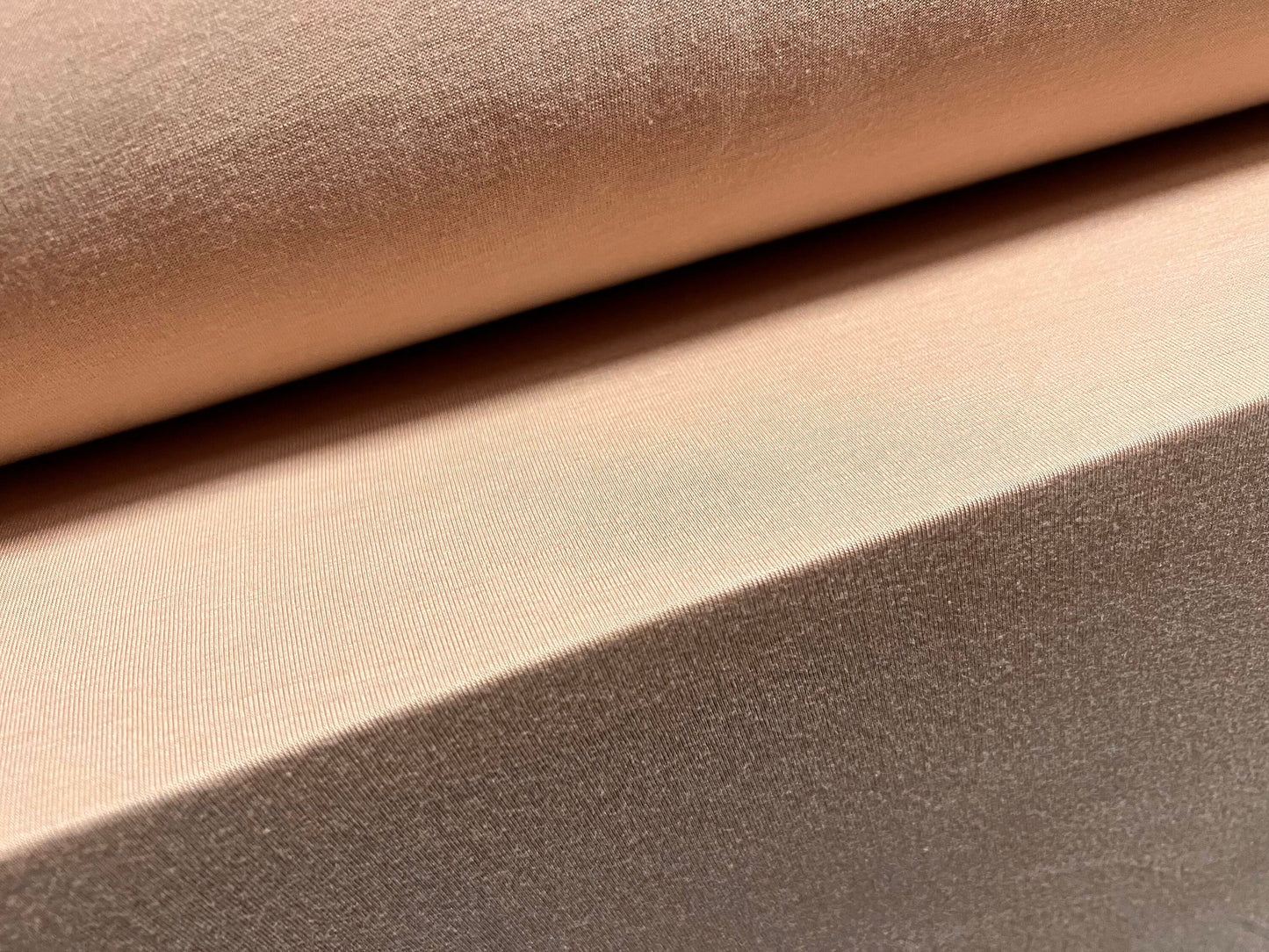 Viscose Elastane stretch spandex single jersey fabric, per metre - plain - nude