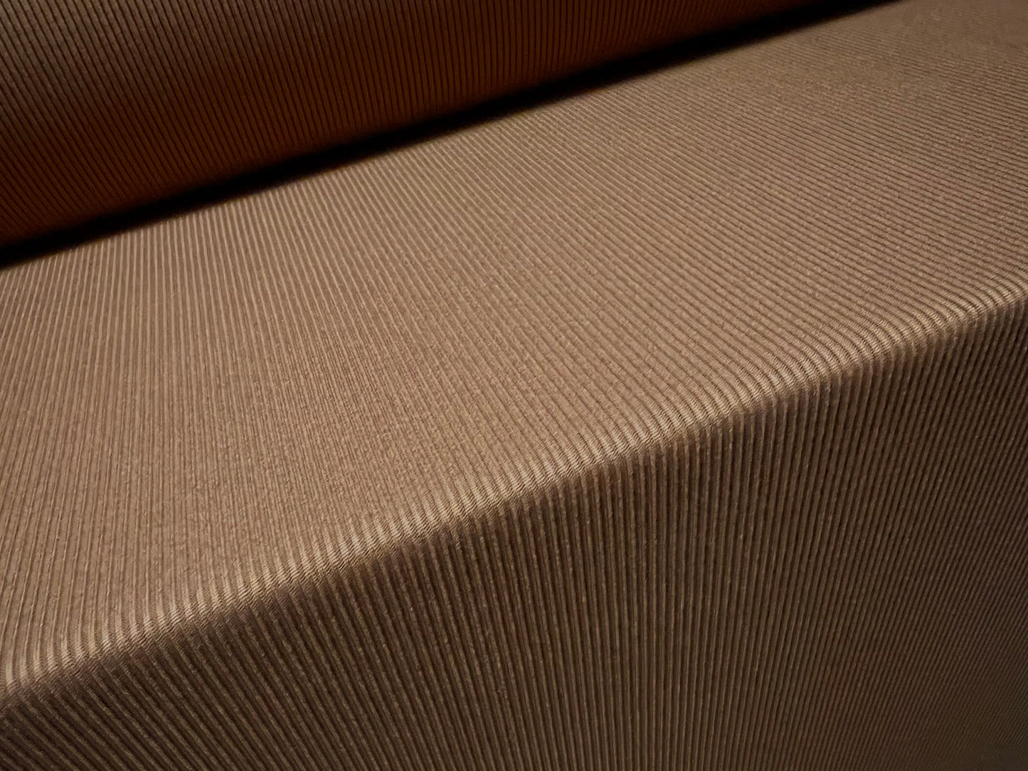 Fine ribbed spandex stretch jersey fabric, per metre - plain - Penny brown