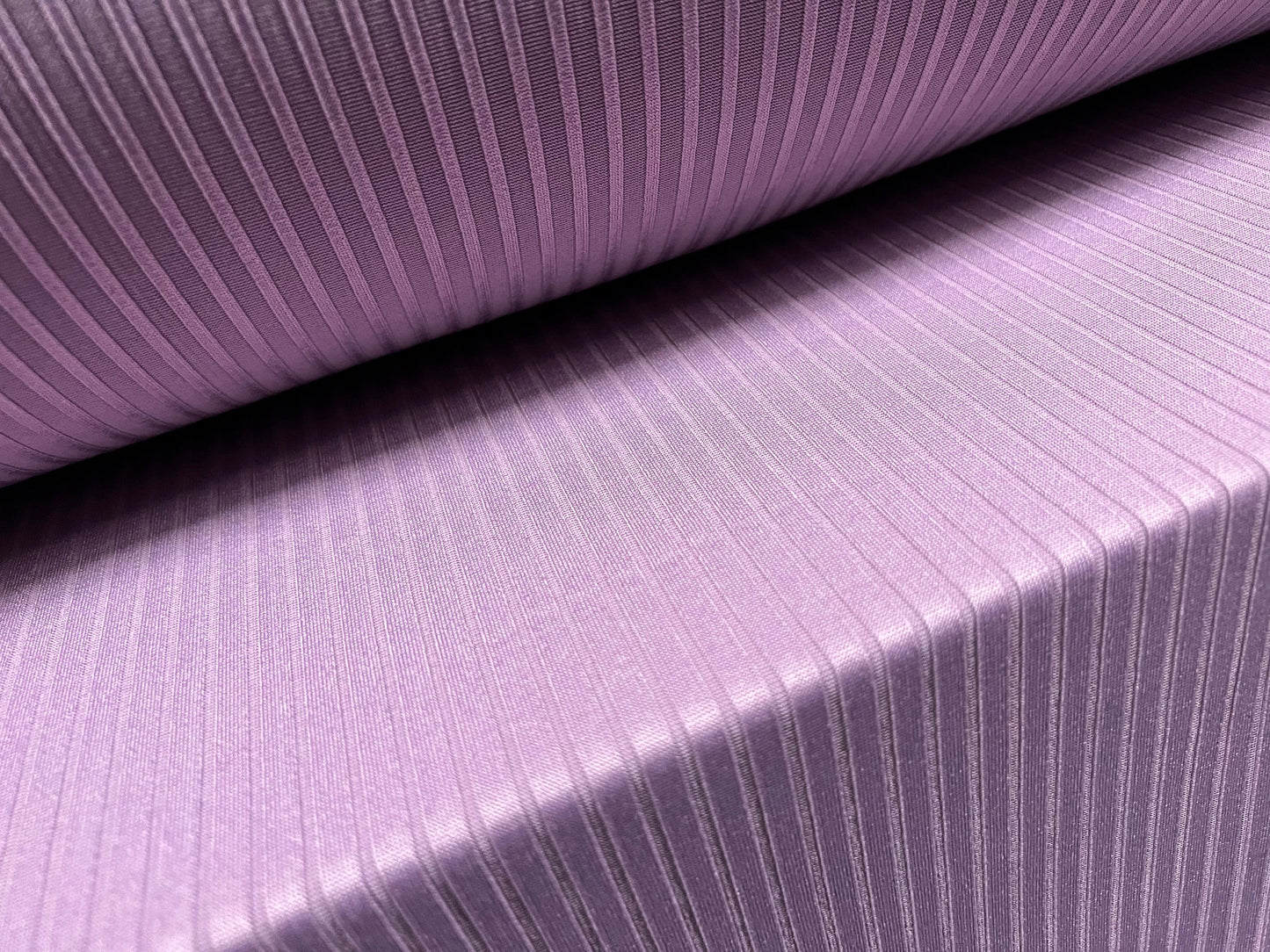 Spandex stretch rib jersey fabric, per metre - plain - lilac