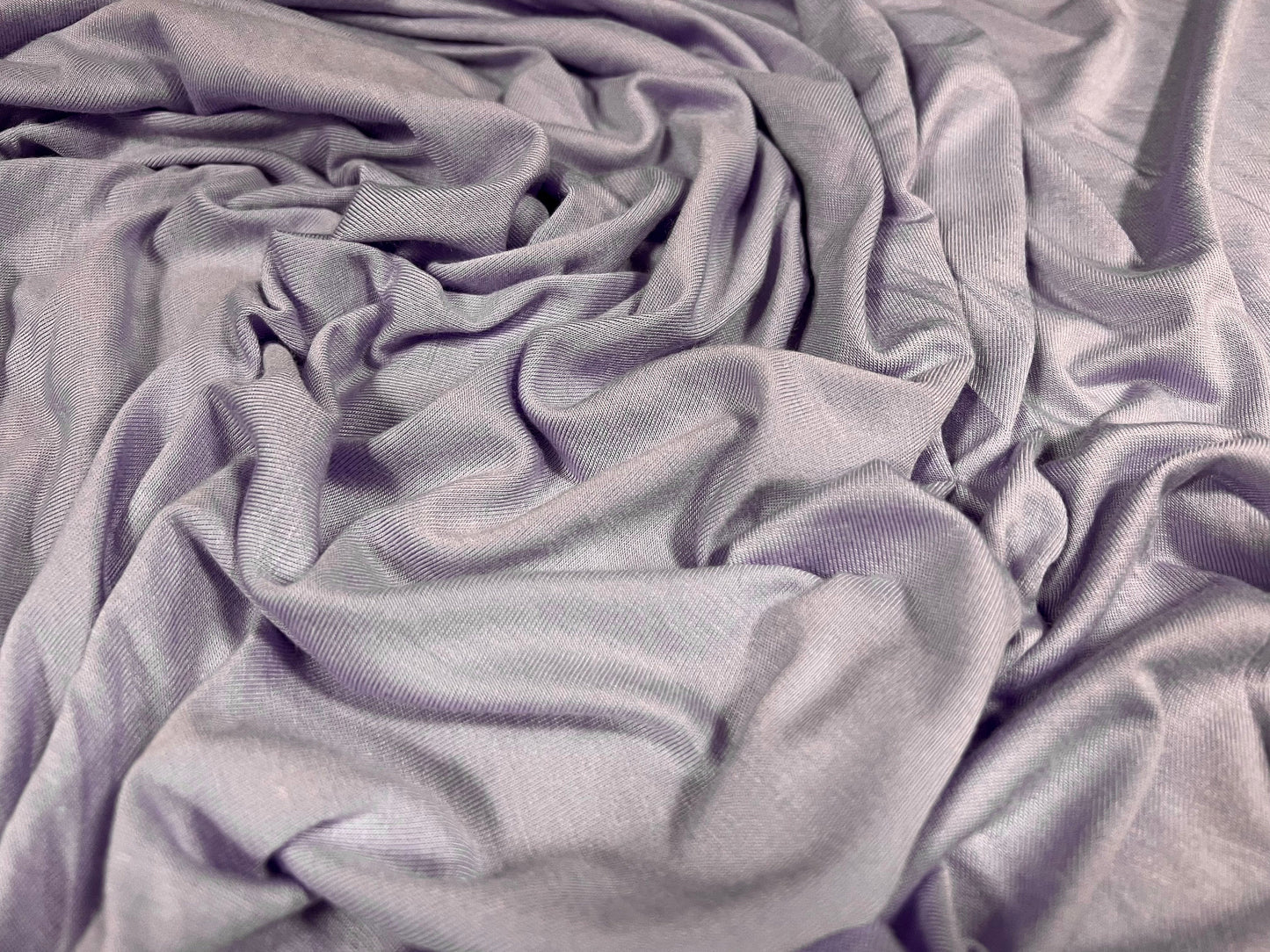 Viscose spandex stretch single jersey fabric, per metre - plain - lilac