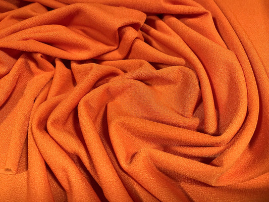 Valentino crepe spandex jersey fabric - similar to scuba - per metre - tangerine