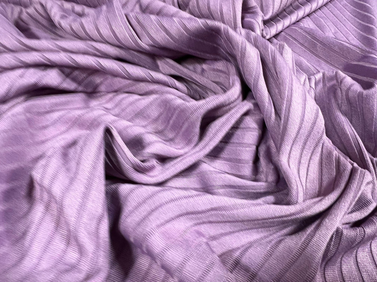 Spandex stretch rib jersey fabric, per metre - plain - lilac