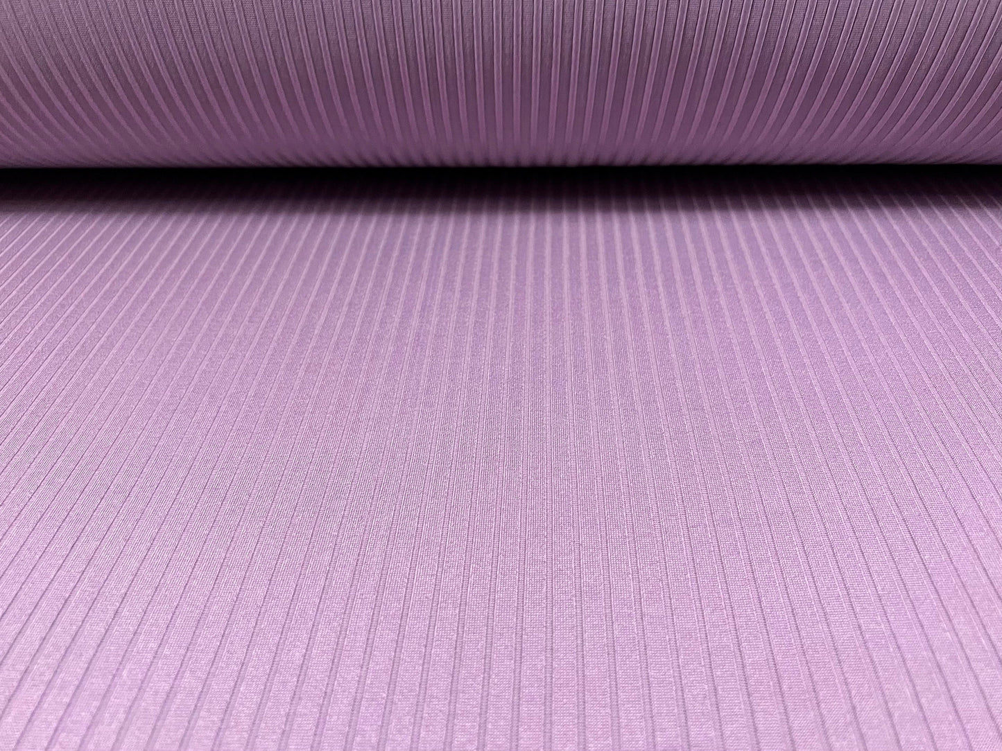 Spandex stretch rib jersey fabric, per metre - plain - lilac