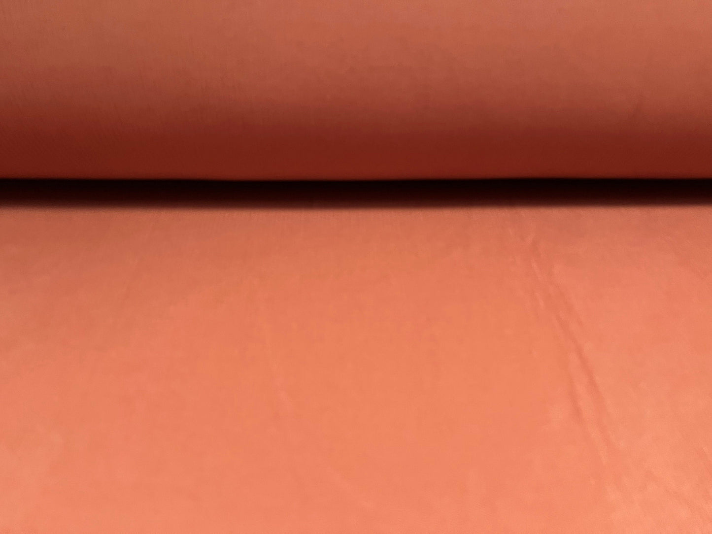 Fine ribbed spandex stretch jersey fabric, per metre - plain - Terracotta