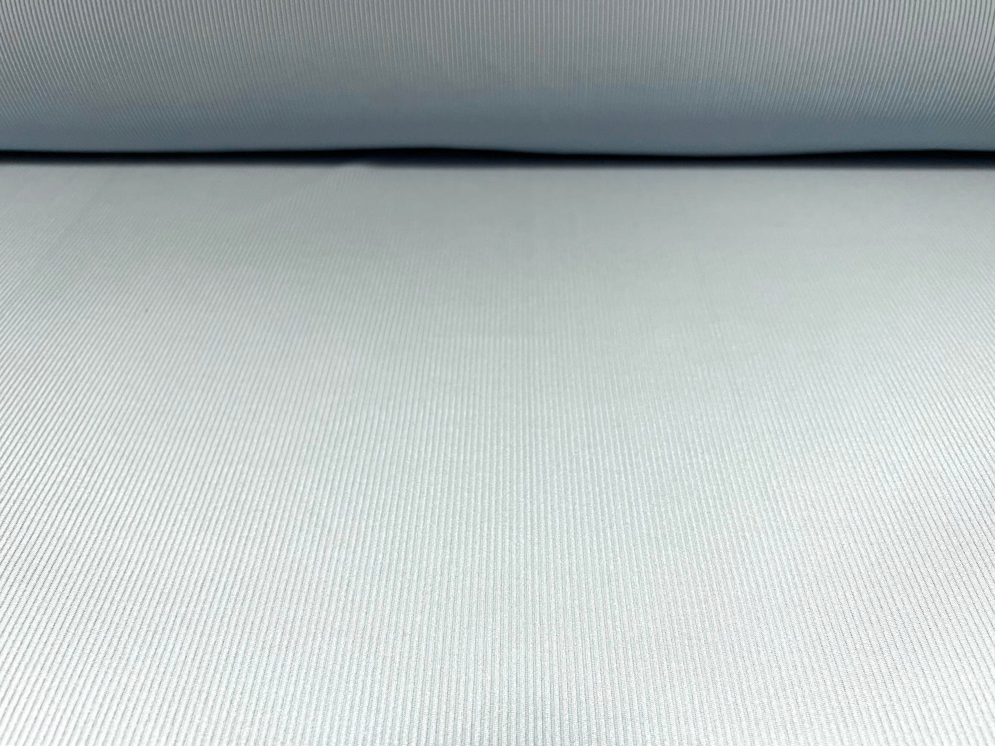 Fine ribbed spandex stretch jersey fabric, per metre - plain - baby blue