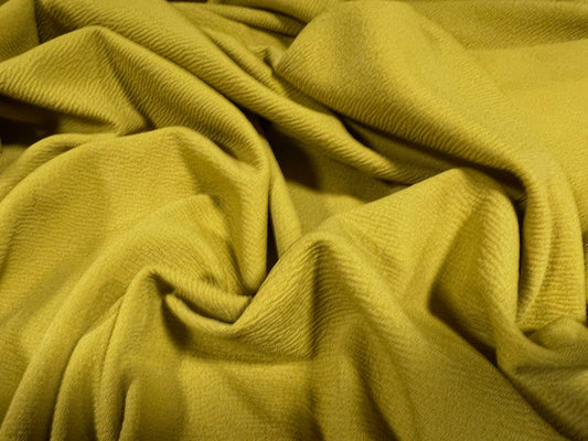 Liverpool textured scuba spandex stretch jersey fabric, per metre - plain - Chartreuse