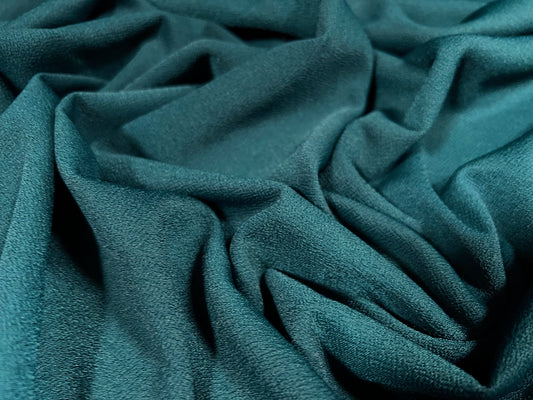 Valentino crepe spandex jersey fabric - similar to scuba - per metre - peacock