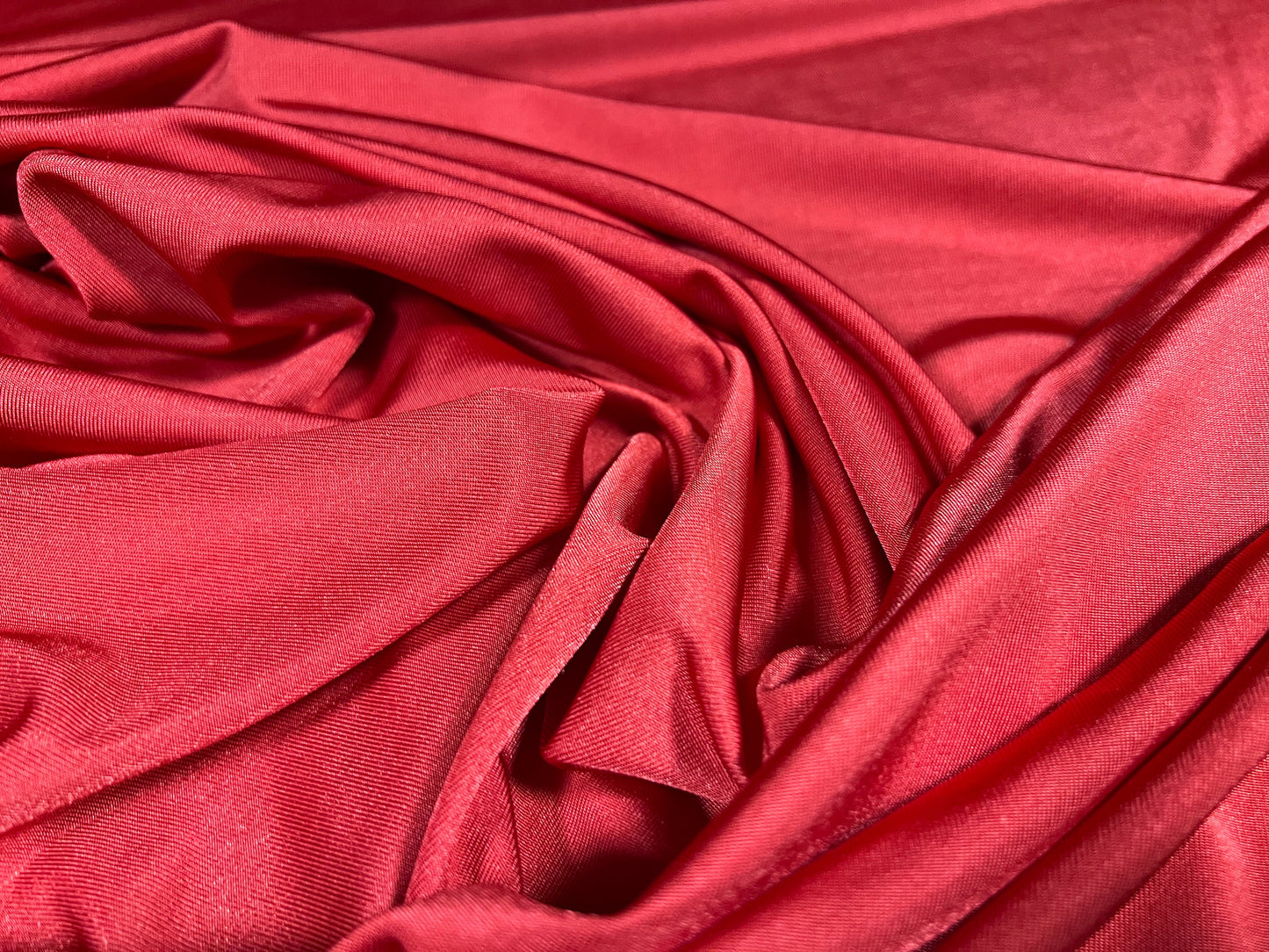 Soft touch stretch spandex single jersey fabric, per metre - plain - raspberry